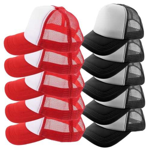 Casquettes sublimation en lot de 10 maille vierge pour personnalisation chapeau