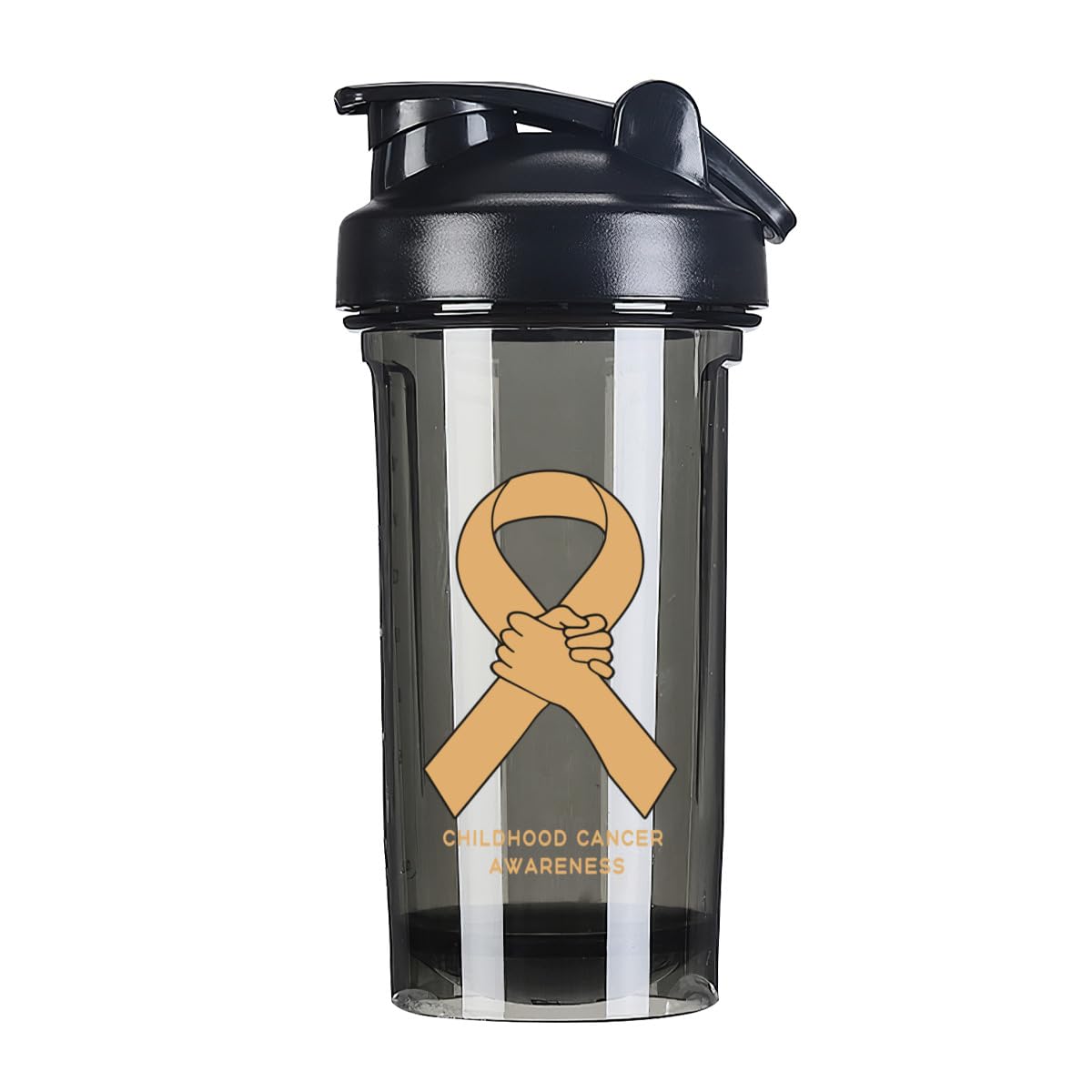 Childhood Cancer Awareness 18 Ounce Shaker Cup,Fashion Theme Pattern Shaker Bottle Leak-proof Workout Shake Bottles 500ML/18 oz Perfect for Pre Workout