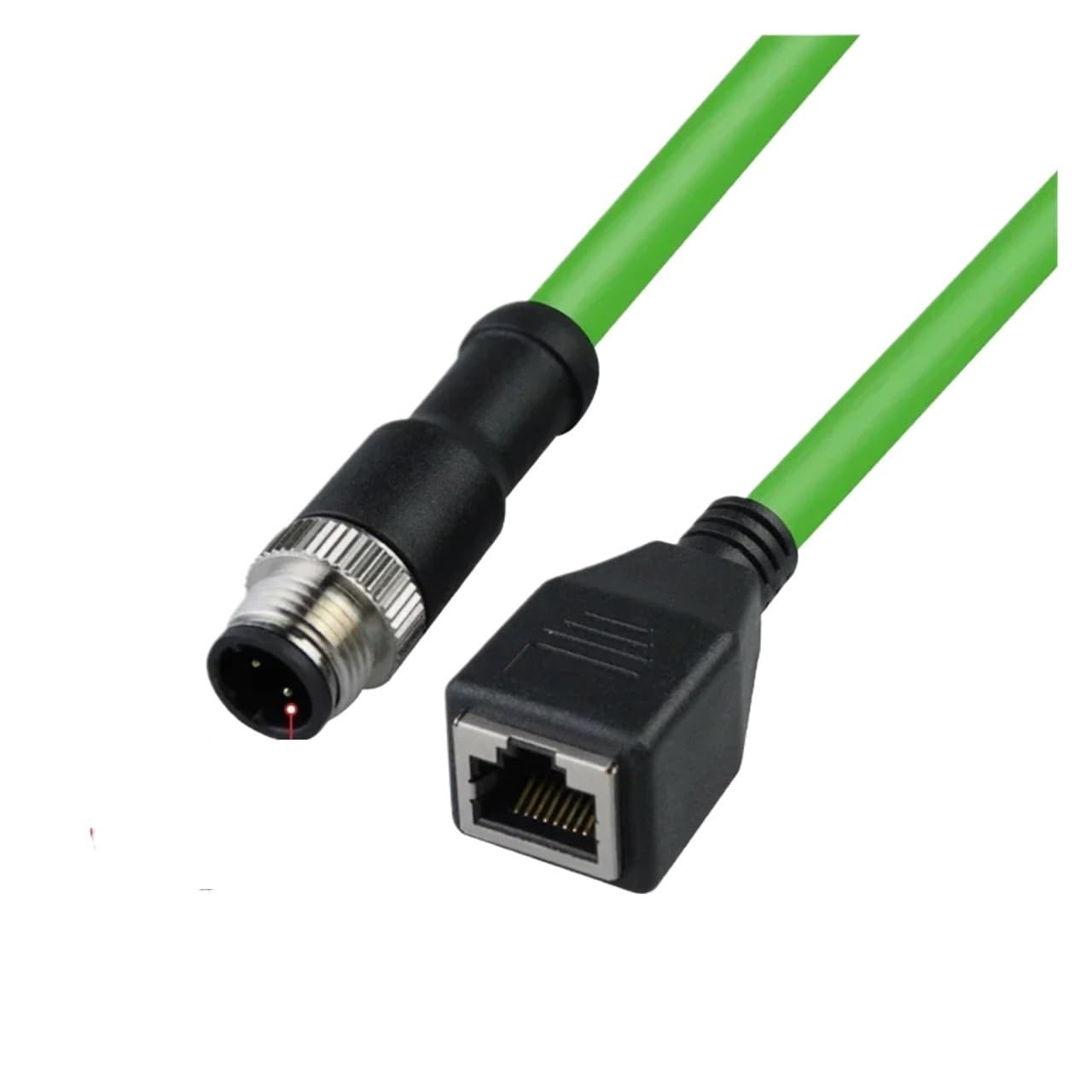Câble de connecteur étanche M12 4 broches Type D vers RJ45, fil réseau Ethernet 4 broches de qualité industrielle, ligne de capteur de codage D 1-20M(4P Male to RJ45 F,T)