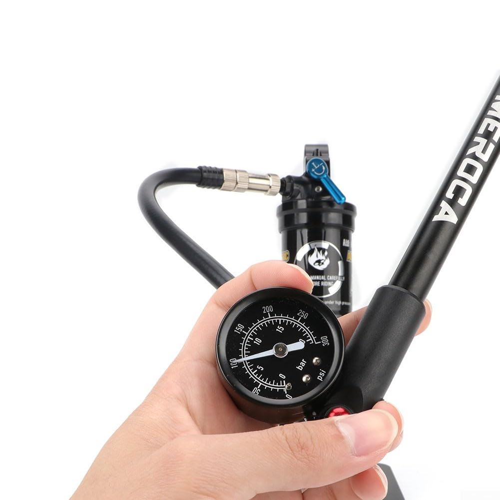 Pompa ammortizzatore per bici, pompa ad alta pressione ammortizzatore 300 PSI, pompa a forcella anteriore per bicicletta, ammortizzatore