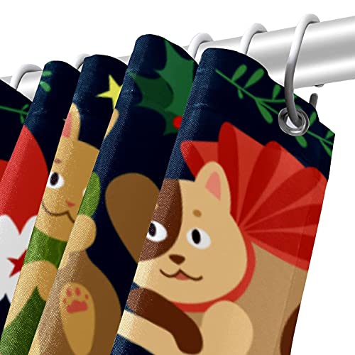 Rideau de douche avec crochets imperméable animaux dessin animé