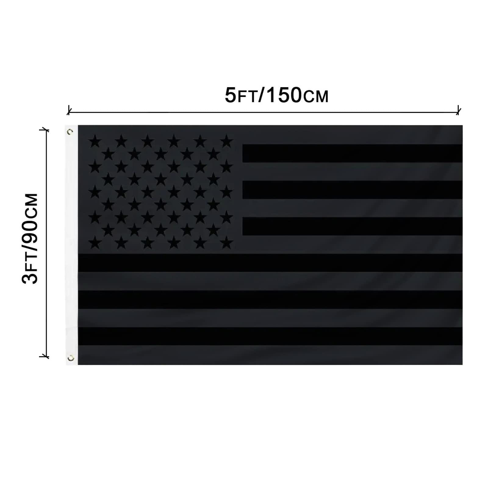 Amazon.com : Black American Flag 3x5 FT USA FLAG Polyester US