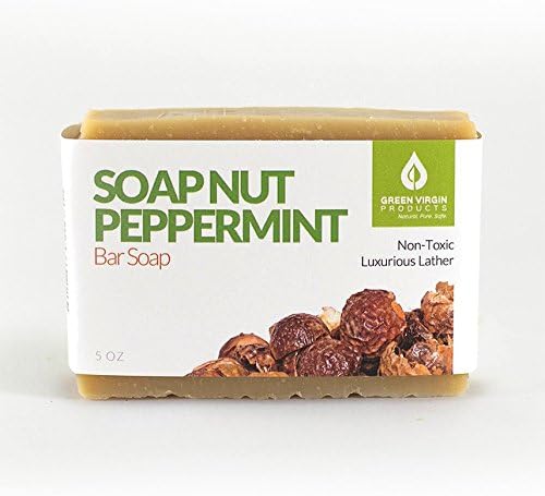 Soap Nut, Peppermint, Bar Soap, Green Virgin Products