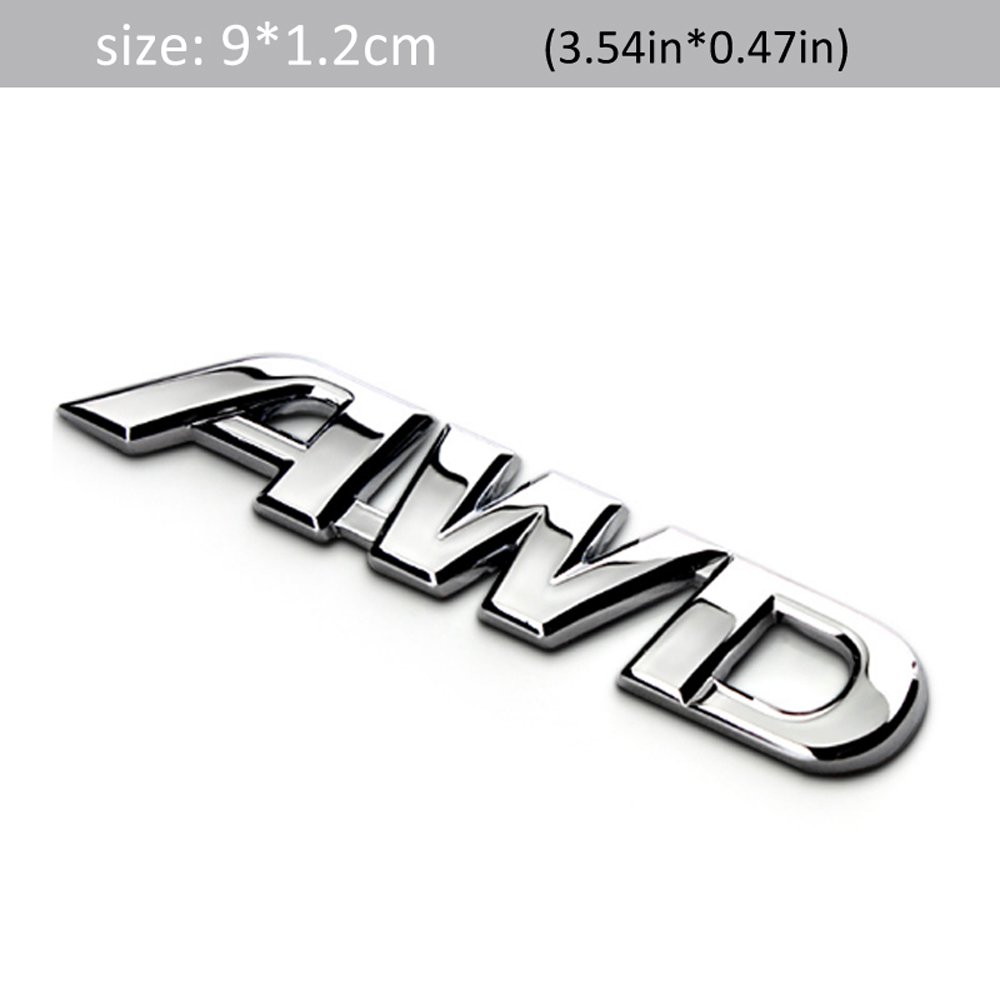 Pegatina Metálica VIPIH “AWD Word” – Adhesivo Para Coche O Camión, Universal, Fácil De Colocar