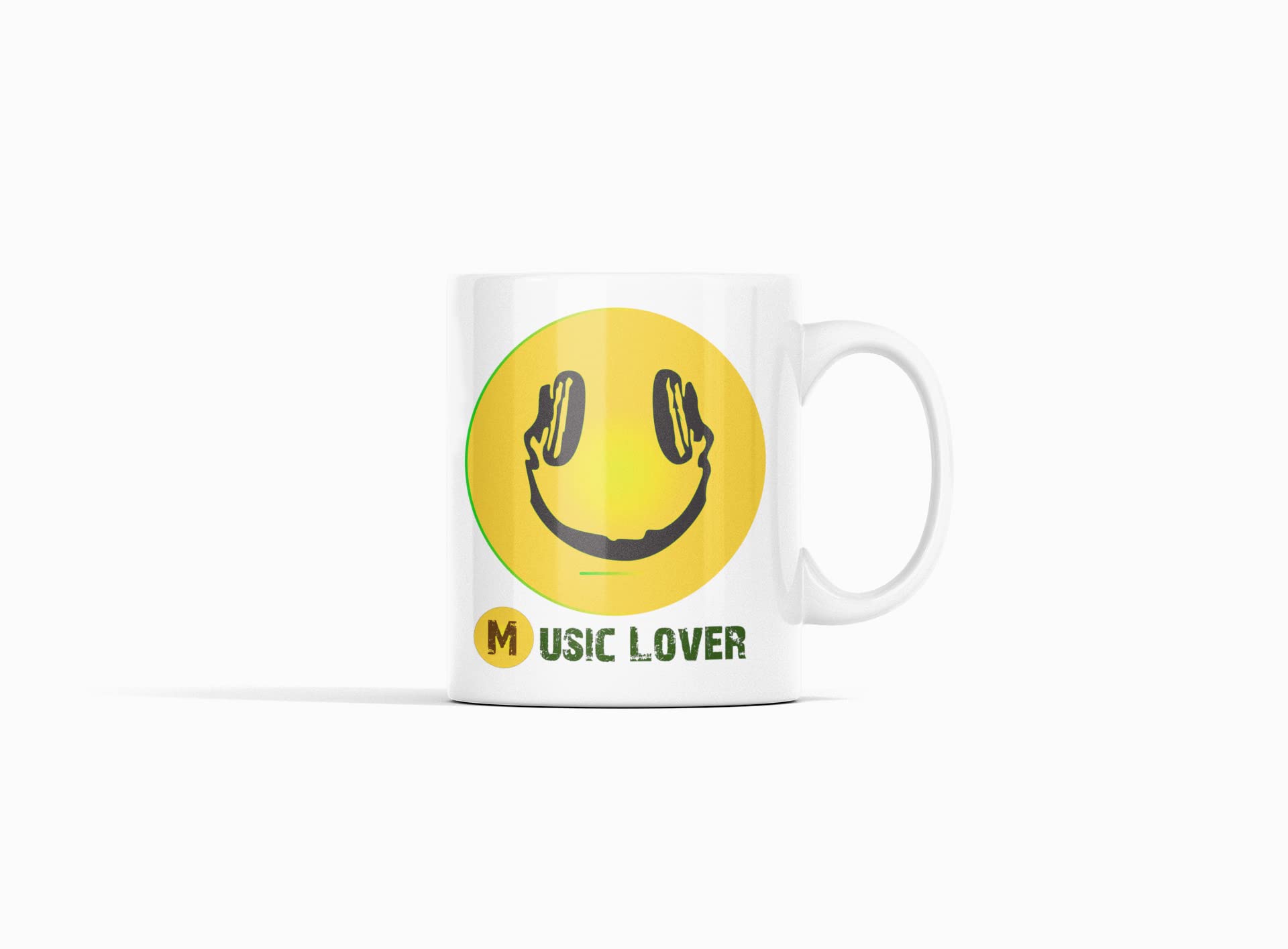 JIGYASA SHOPPING MALL Smile with a Headphone- Emoji Printed Coffee Mugs for Emoji Lovers