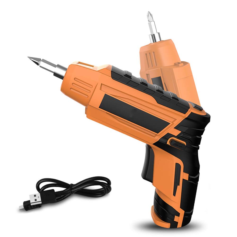 Avvitatore Elettrico a Batteria 4,5 NM, 3 Accessori, Impugnatura Regolabile in 2 Posizioni, Luce LED, utensile Elettrico Ricaricabile