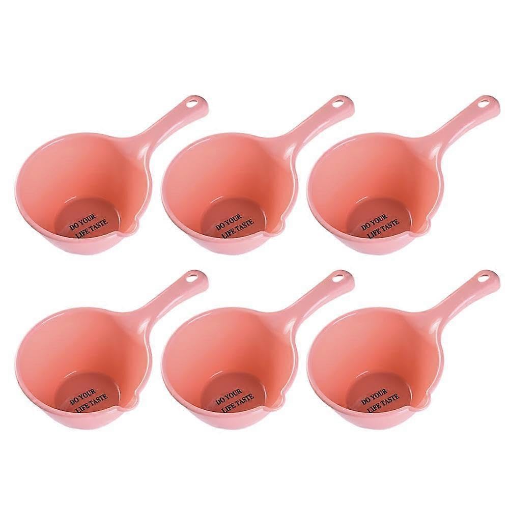 JOYHAPPST 6 Pack Plastic Bathing Ladle Spoons, Thicken Kitchen Ladles Bathroom Water Scoop Cup, Water Dipper w