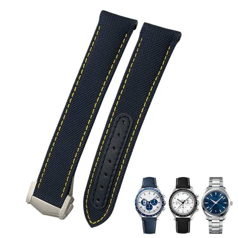 Bracelet montre cuir nylon KLVN 20mm 21mm 19mm Omega Seamaster