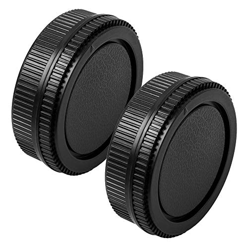 Set de Tapas para Cuerpo de Cámara y Tapa trasera de Lente para Cámaras y Lentes Olympus OM Mount, 2 Sets miniatura 1