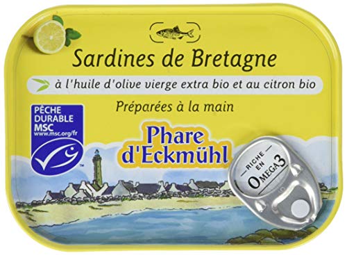 Phare d'Eckmül Sardines Citron Huile Olive Bio 135 g