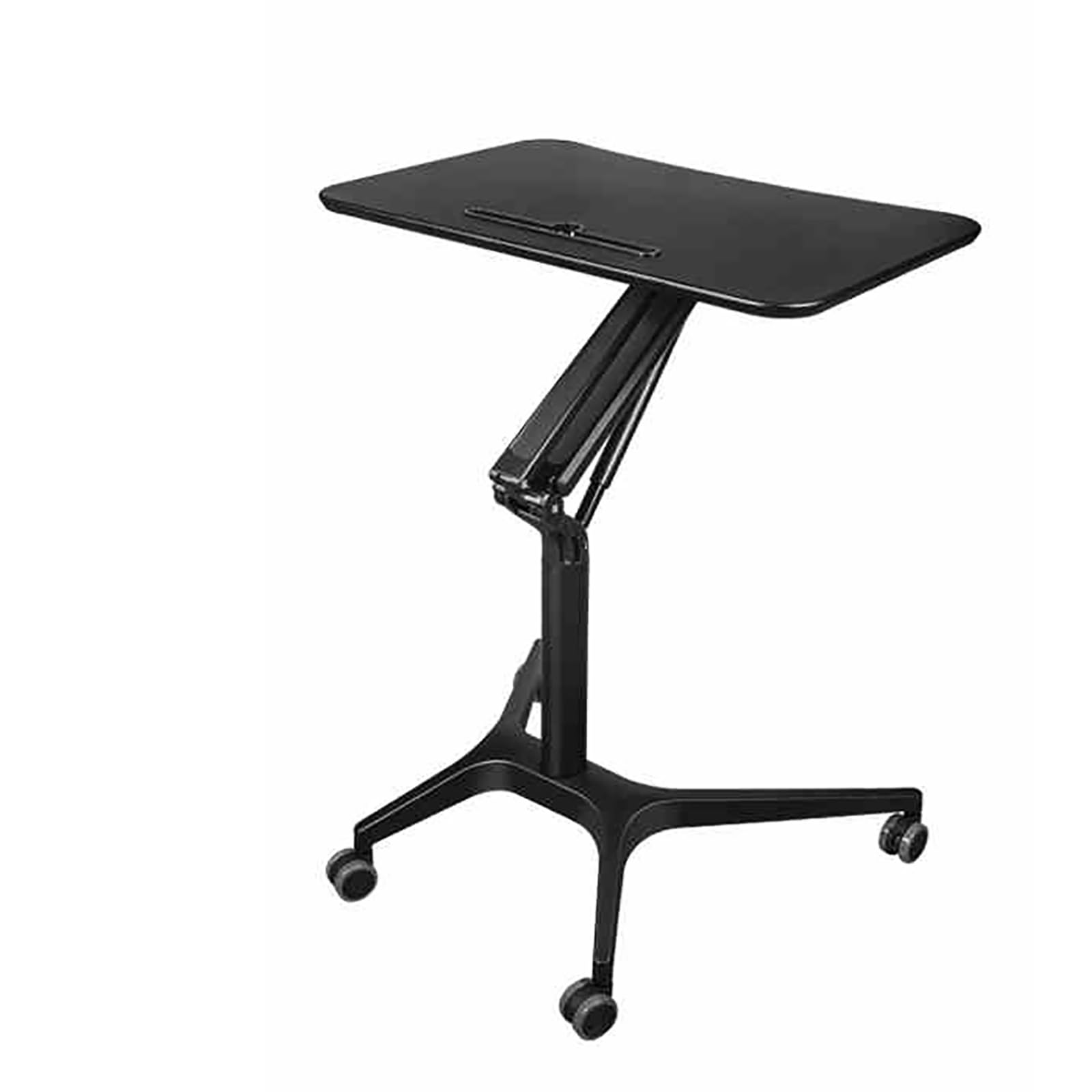 DUANHOZ Adjustable Mobile Podium Stand with Wheels - Portable Height-Adjustable Lectern for Presentations, Speeches, and Lectures