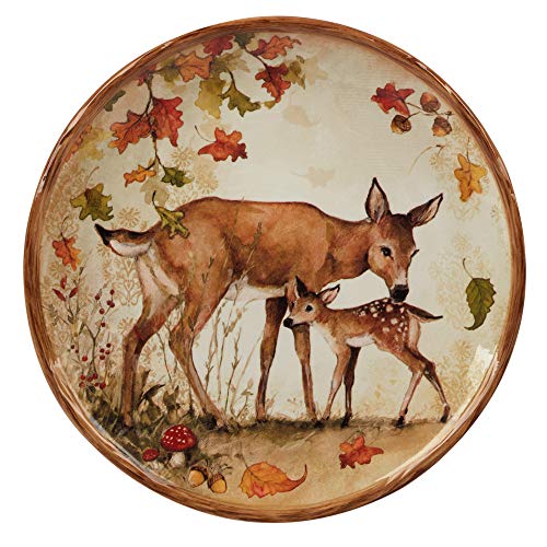 Certified International Pine Forest 8.5\" Salad/Dessert Plates, Medium, Assorted, Set of 4