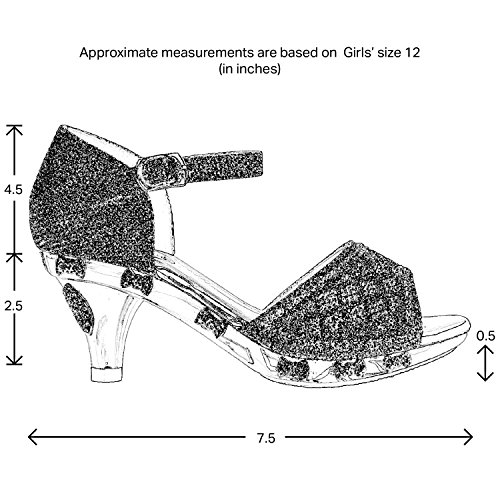 Generation Y Kids Dress Sandals Open Toe Rhinestone Pageant Glitter Girls High Heels GY-KS-KIM-024