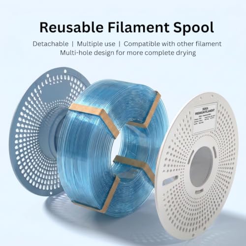 Image of 3IDEA PETG Translucent 3D Printer Filament, 1.75mm Green, 1KG, Reusable Spool, Premium PETG, Dimensional Accuracy ±0.02mm, High Strength, Smooth Extrusion & Excellent Layer Adhesion