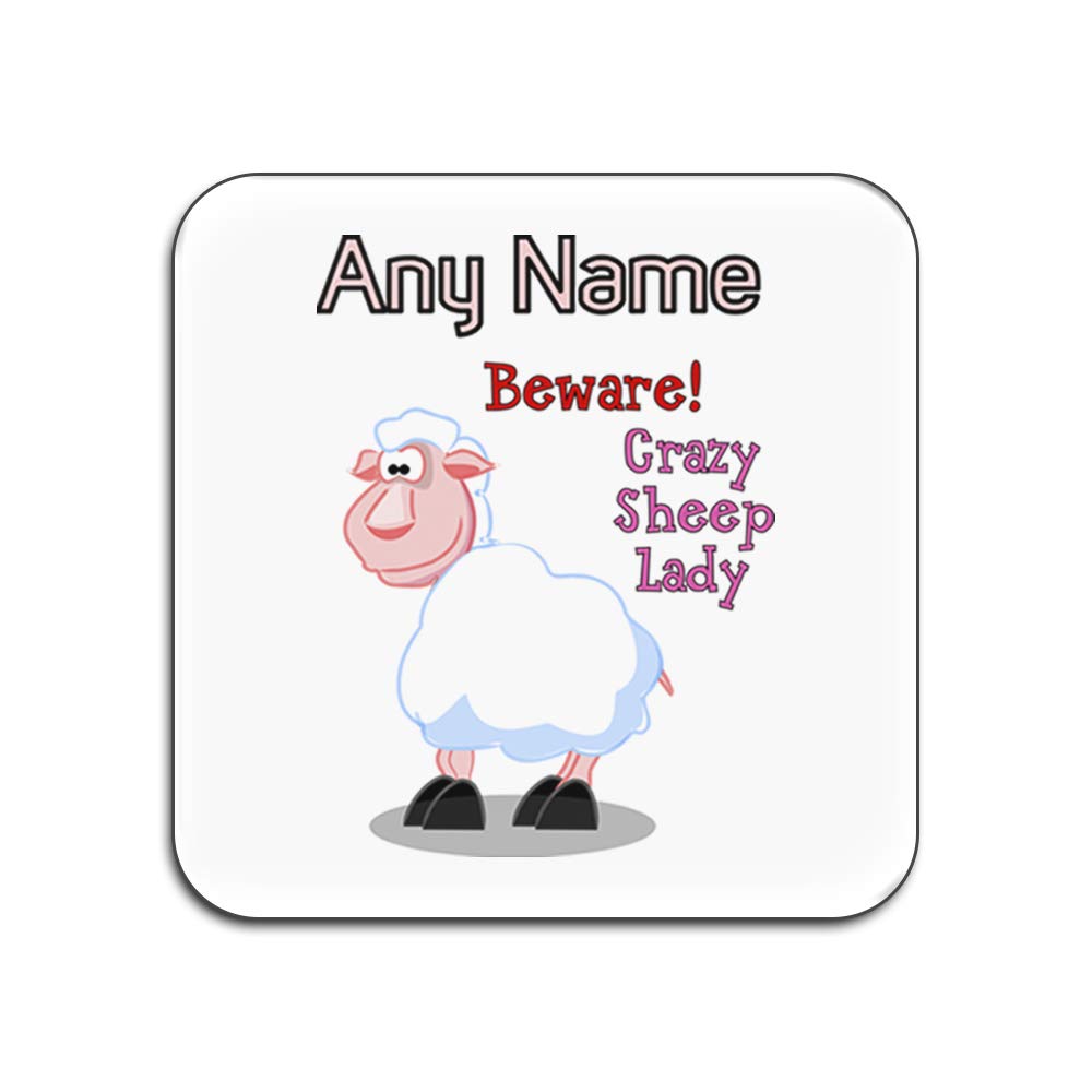 Sous-verres Crazy Sheep Lady blancs pour vos pauses thé