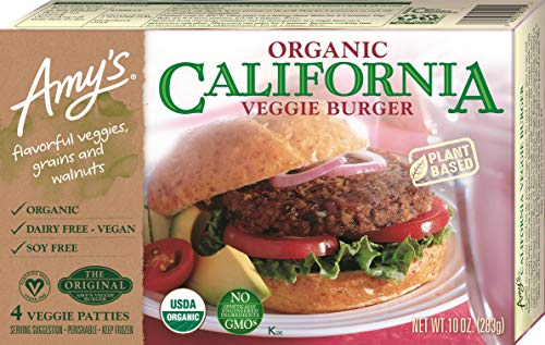 Amy'S 0042272000104 Frozen Meals, Vegan And Dairy Free Veggie Burger cover