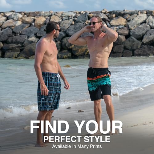 Image of Kanu Surf Men's Big Viper Extended Size Stripe Swim Trunk