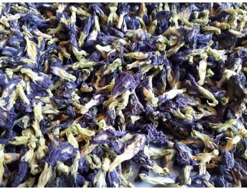 1000 grams (1 kg.) Organic Dried butterfly pea flower Clitoria ternatea Herbs Herbal healthy tea drink recipes food coloring Antioxidants aging wrinkles