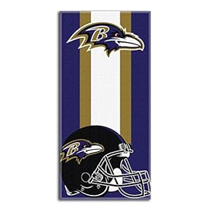 Northwest NFL Baltimore Ravens Unisex-Adult Beach Towel, Cotton, 30″ x 60″, Zone Read