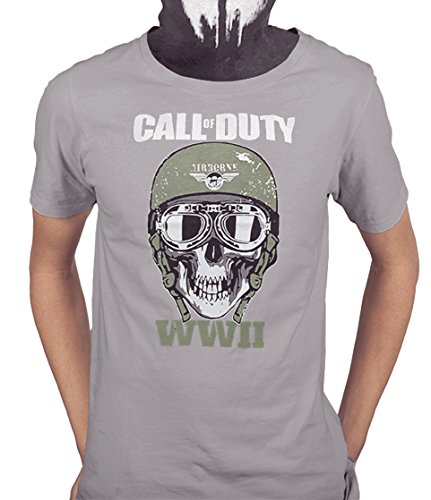 Acokaia Camiseta Call of Duty WWII Color Verde (Gris, L)