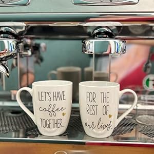 Lets Have Together for The Rest of Our Lives Mugs Set Engagement Wedding Gift for Couples, Novelty Valentine Bridal Shower Anniversary Mug Gifts for Couple Newlywed Bride Groom Mr Mrs Lets Have Together for The Rest of Our Lives Mugs Set Engagement Wedding Gift for Couples Novelty Valentine Bridal Shower Anniversary Mug Gifts for Couple Newlywed Bride Groom Mr Mrs