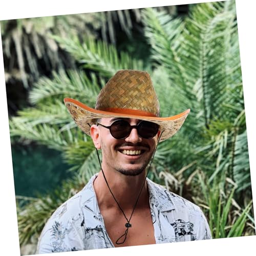 Chapeau de paille homme plage et vacances d'été ajustable