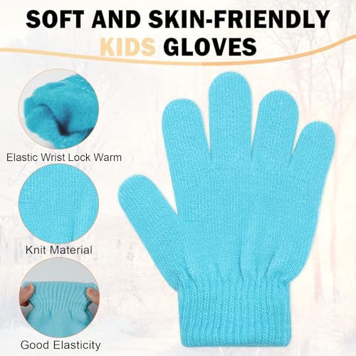 Image of ONESING 6 Pair Baby Gloves Toddler Gloves Toddler Winter Gloves Kids Gloves Winter Stretchy Knit Gloves for Kids Boys Girls