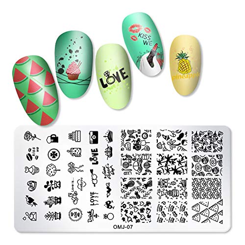 Silpecwee 6Pcs Nail Stamping Plate Nail Stamps Cute Animal Lace Design Stamping Nail Polish Nail Art Template Nail Plate Nail Stencils For Nail Art Accessories Diy Nail Tool #TOP2