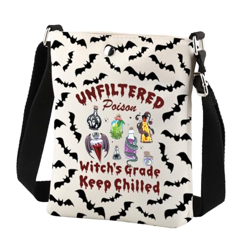 BNQL Unfiltered Poison Witches Crossbody Bag Halloween Witch Gifts Spooky Season Gifts Halloween Crossbody Cell Phone Purse