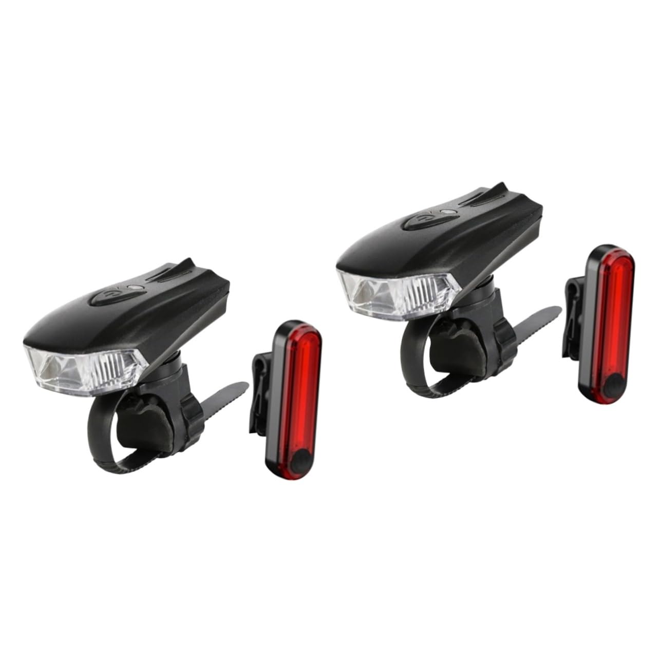 INOOMP 2juegos para Bicicleta Recargables USB Delantero y Luz Trasera Instalación y Robustez Accesorios De Ciclismo