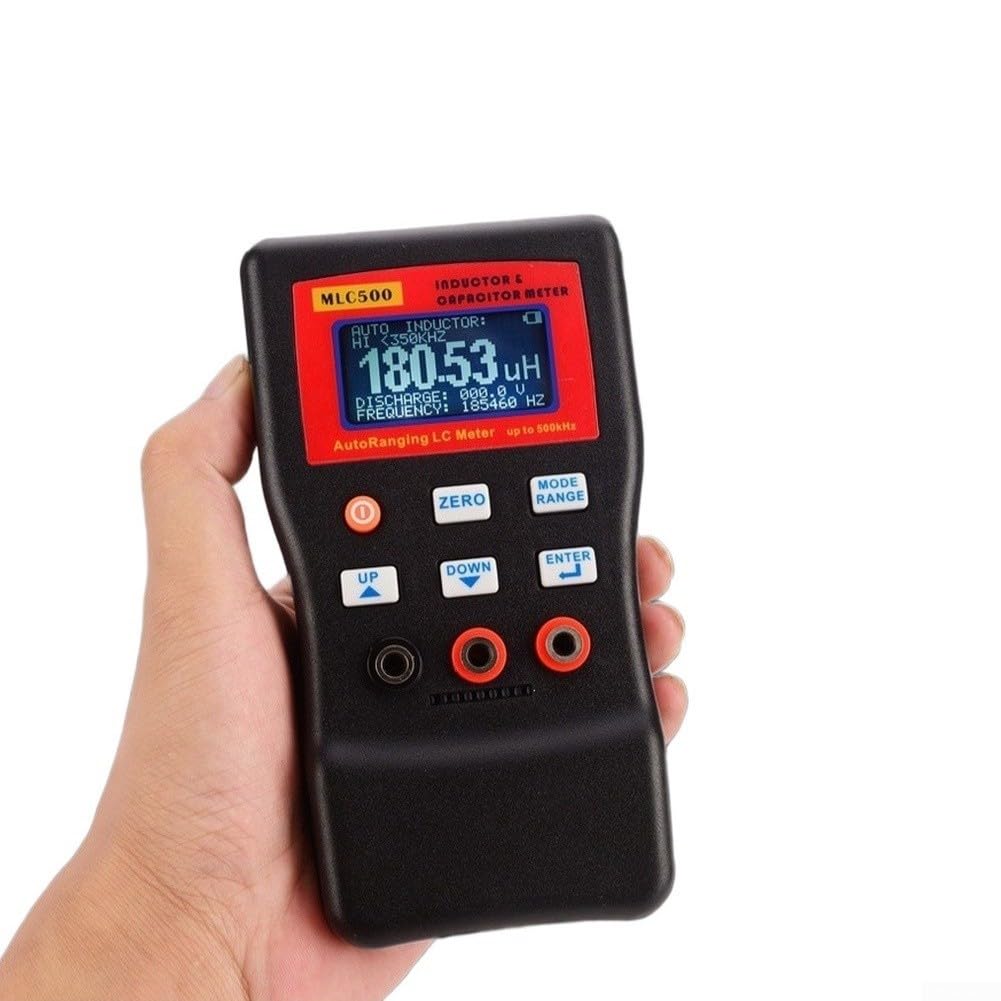 Medidor digital LCR de rango automático para inductancia de capacitancia, pantalla de 5 dígitos, 0.01pF a 100MF, 0.001uH a 100H para pruebas eléctricas (instrumento + clip)