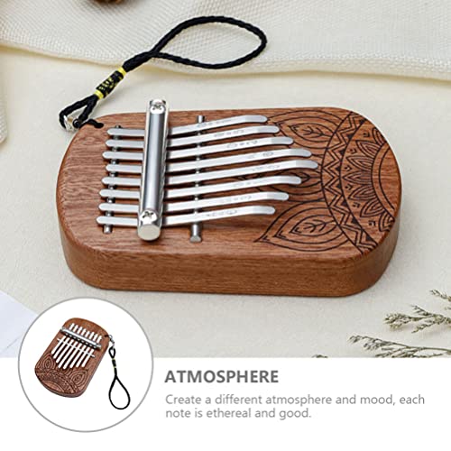 MILISTEN Kalimba Thumb Pequeno Piano 8 Teclas Madeira Dedo Piano Instrumento Musical