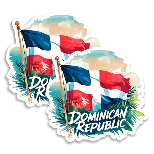 Imán Decorativo Bandera República Dominicana 4 Pulgadas 2-Pack miniatura 1