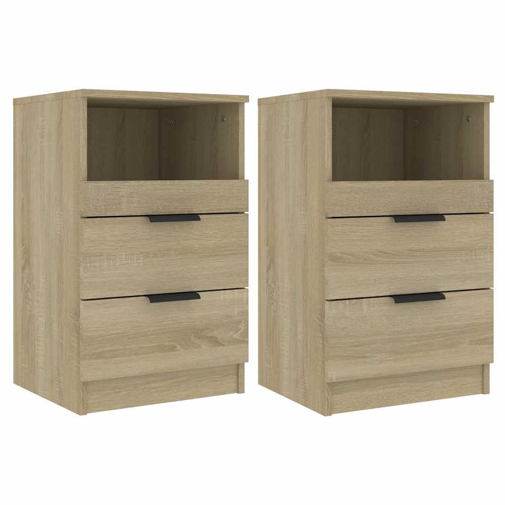 Table de chevet chêne Sonoma pour chambre moderne et rangée