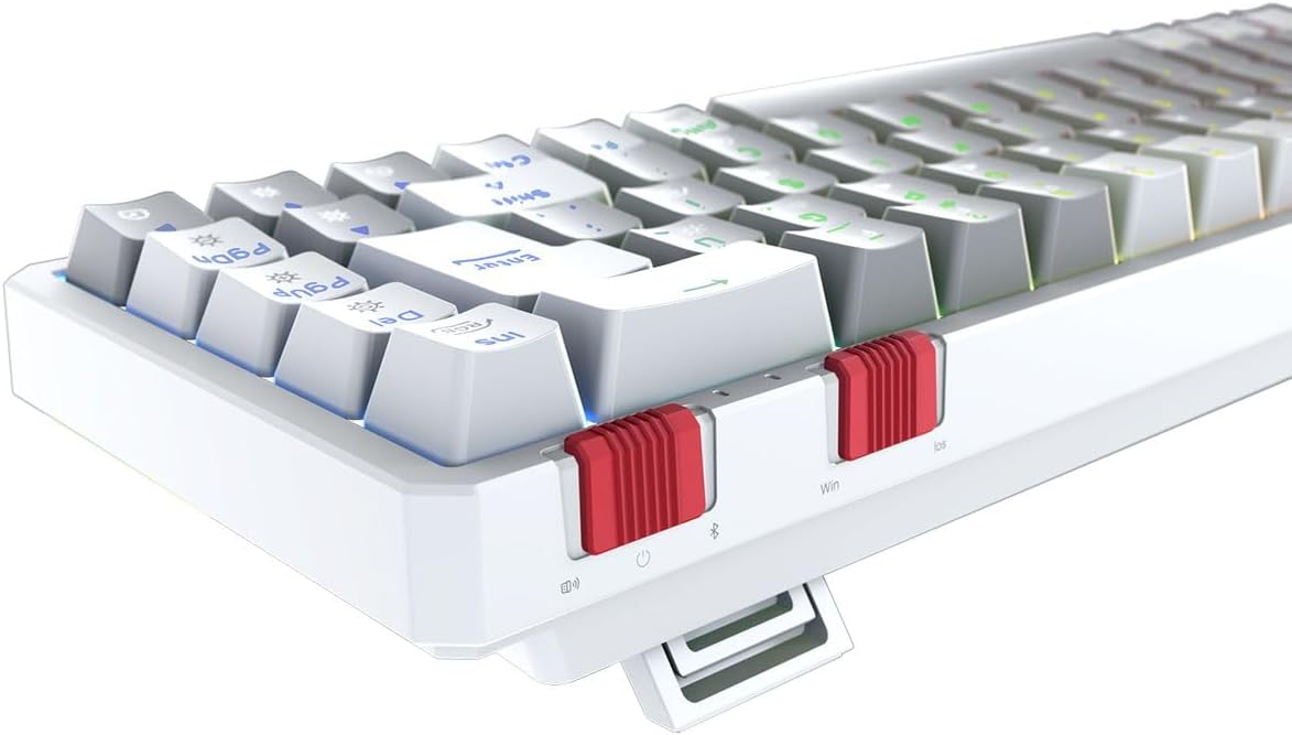 Rampage YORU MINI Gray/White Type-C Connected OUTEMU Red Switch Q Mechanical Gaming Player Keyboard