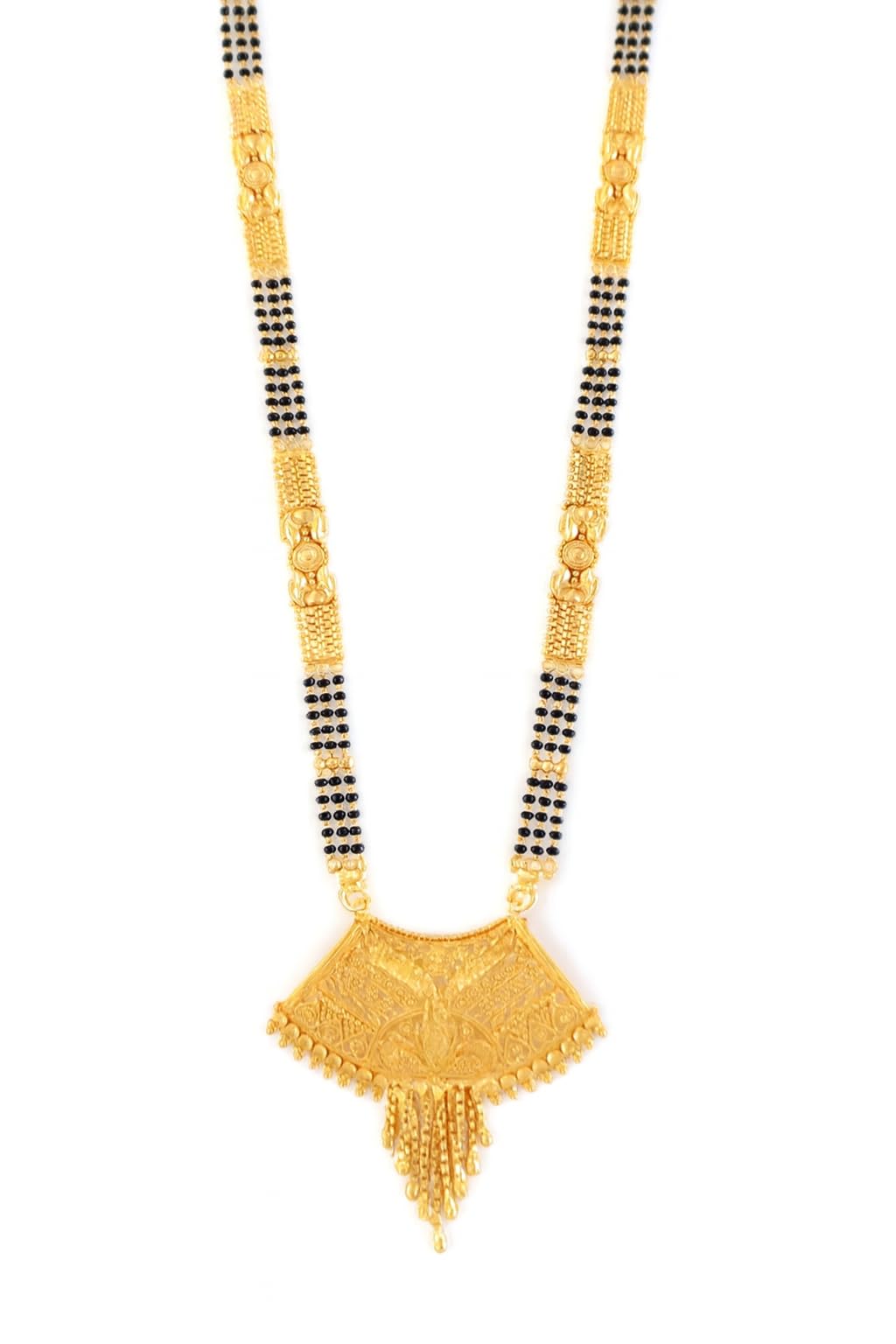 Elegant Designer Mangalsutra | Gold Plated Brass Necklace for Women | Fashion Jewelry, Mangalsutra Design | Traditional Mangalsutra For Women and Girls-image-2