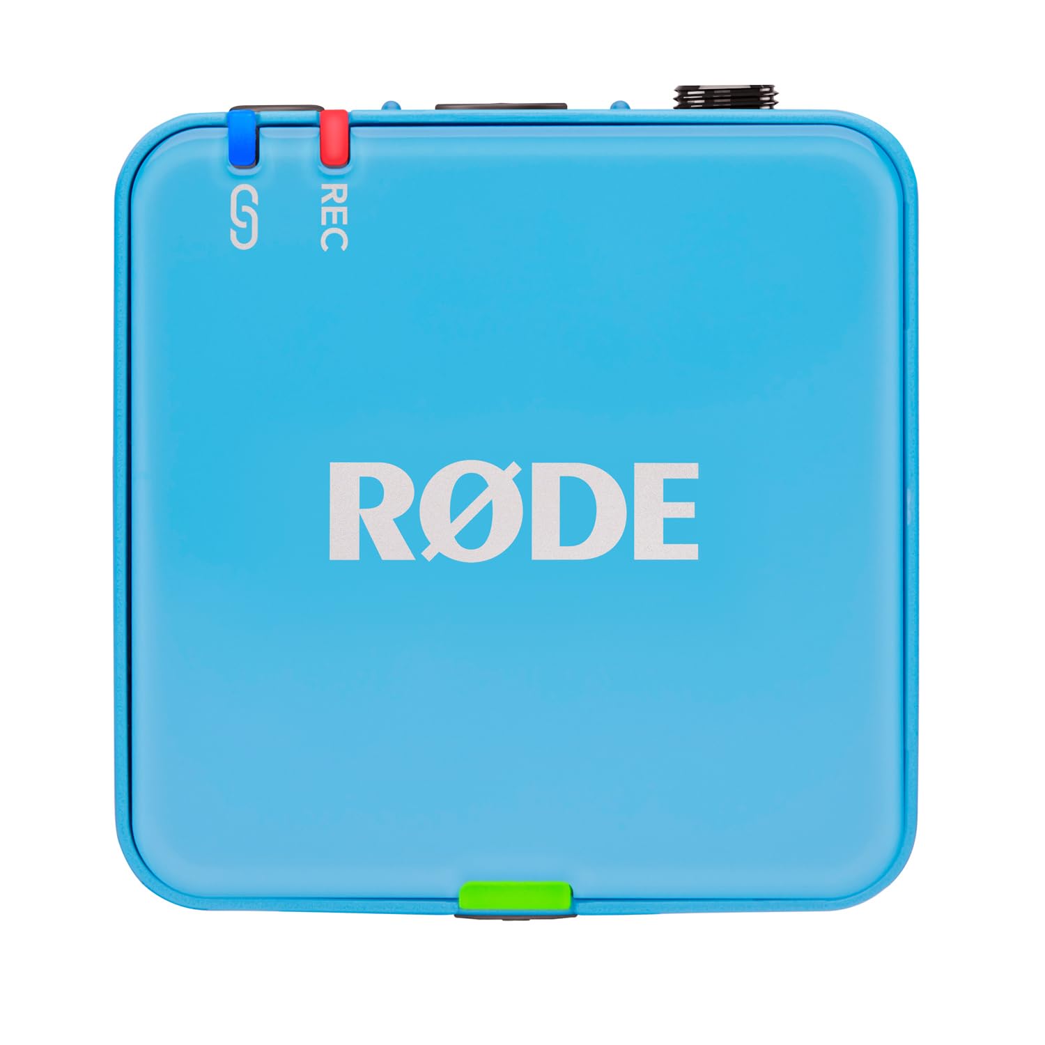 Rode Wireless GO Gen 3 - Sistema inalámbrico de micrófono inalámbrico de 2 canales, color azul con estuche de carga, 2 micrófonos Lavalier GO y 2 protectores de viento de piel