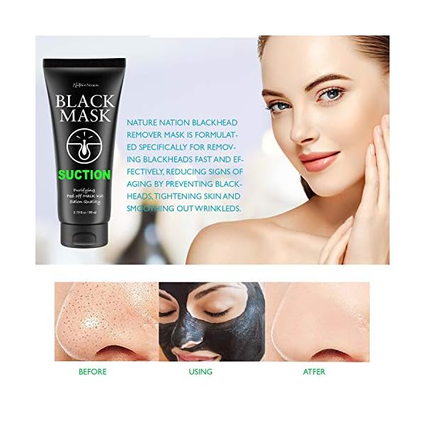 Blackhead-Remover-Mask-Valuable-3-in-1-Kit-Purifying-Peel-Off-Mask-With-5-Blackhead-Pimple-Comedone-Extractors-and-Silicone-Brush-Deep-Cleansing-Blackheads-Removal-Mask-Kit Blackhead Remover Mask Valuable 3-in-1 Kit Purifying Peel Off Mask, with 5 Blackhead & Pimple Comedone Extractors and Silicone Brush, Deep Cleansing Blackheads Removal Mask Kit