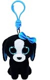Carletto Ty 35013 Tracey Dog Ty 35013-Tracey Clip, pies z błyszczącymi oczami, Beanie Boos, 8,5 cm, czarny, czarny/biały