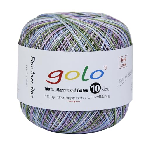 Image of golo Crochet Thread Size10 Yarn for Hand Knitting Multicolour Yarn D207