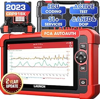 Launch X431 CRP919X OBD2 Scanner: 2023 Bi-Directional Scan Tool with 2-Year Updates, ECU Coding, All System Diagnostic Scanner with 31 Services, CAN FD/DoIP, 100+ Brands, Upgrade of CRP909X