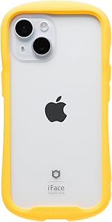 iFace Reflection iPhone 15 ケース クリア 強化ガラス 耐衝撃 (ハニーイエロー)【 透明 黄変防止 硬度9H アイフェイス アイフォン15 用 iphone15 用 カバー ストラップホール付き 】