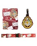 Harry Potter Travel 3-Piece Set with Hogwarts Express Passport Holder, Luggage Strap, and Hogwarts Bag Tag Official License