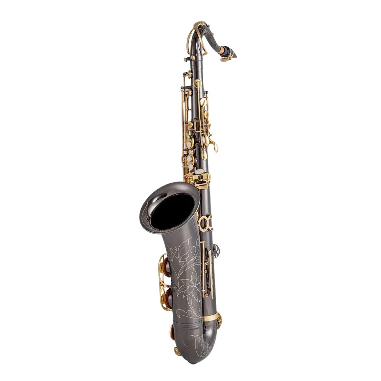 Sassofono Tenore In Si Bemolle Corpo In Ottone Nichelato Chiavi Dorate Strumento A Fiato Sassofono