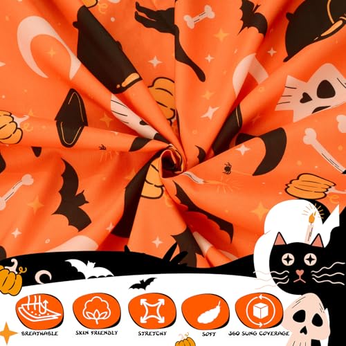 Image of Cloele Pumpkin Ghost Halloween Crib Sheet,Orange,1 Pack,52x28in