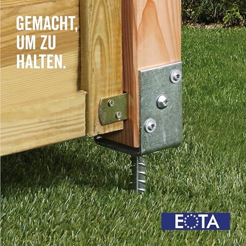 Alberts U-paalhouder met Betonanker