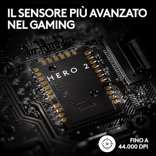 Logitech G PRO X SUPERLIGHT 2 - mouse gaming wireless, mouse Pro-Grade da 60 g con 5 pulsanti programmabili, sensore 44.000 DPI, velocità di aggiornamento di 8 kHz, ricarica USB-C per PC/Mac - Bianco - Immagine 3