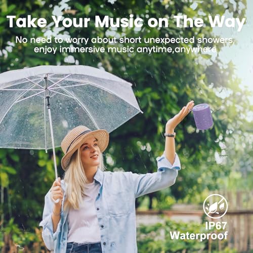 Image of Bluetooth Speaker Wireless,IP67 Waterproof & Dustproof Portable Speaker with Lights,15W Loud Stereo Sound, 2500mAh Battery All Day Playtime, TWS Pairing, BT5.3, Home /Party /Outdoor /Beach (Purple)