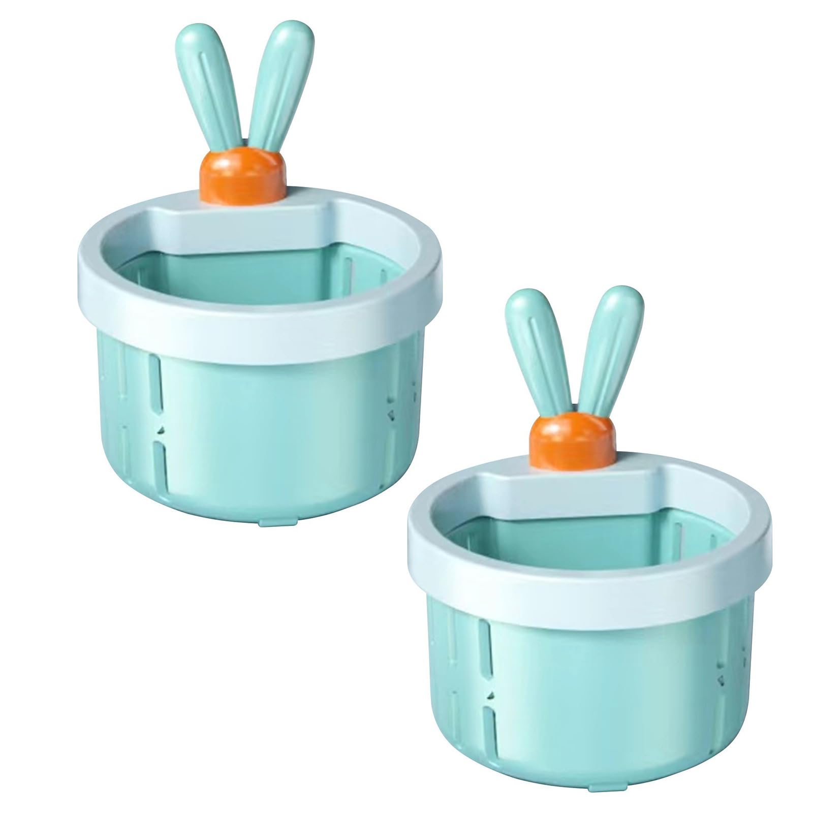 XuQiZZpp 2Pcs Decorative Rabbits Ears Design Sink Drain Strainer Press To Dump Filter Basket Waste Catcher For Kitchen Bathroom