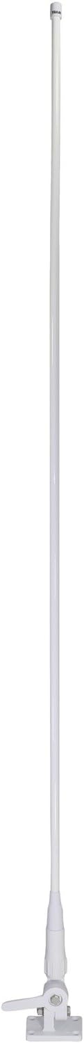 TRAM(R) Gain Marine Antenna with Cable Built-in to Ratchet Mount 1616 5 ft VHF 3 Dbd, Silver